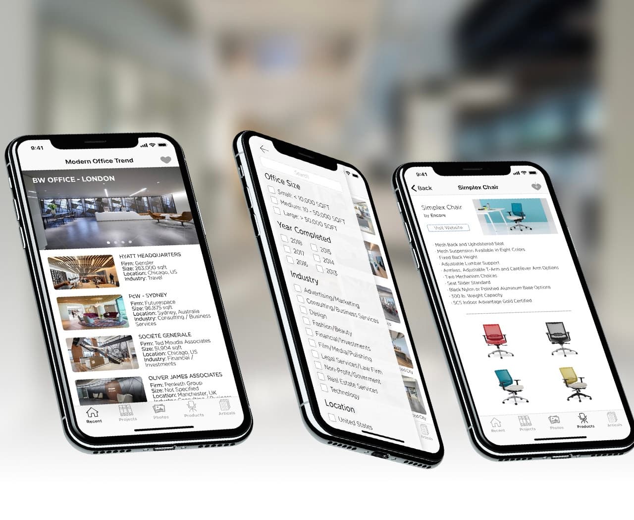 Modern Office — Workspace inspiration mobile app